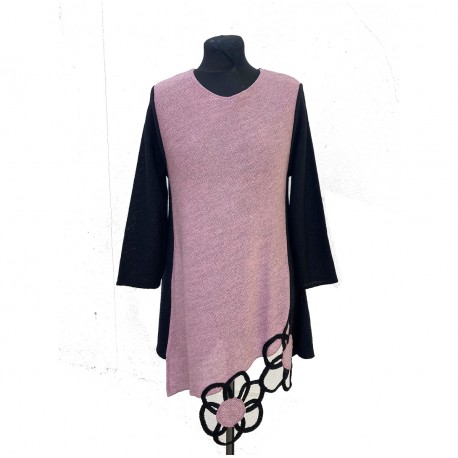 TA08.14 Powderrosa/svart m.lång arm